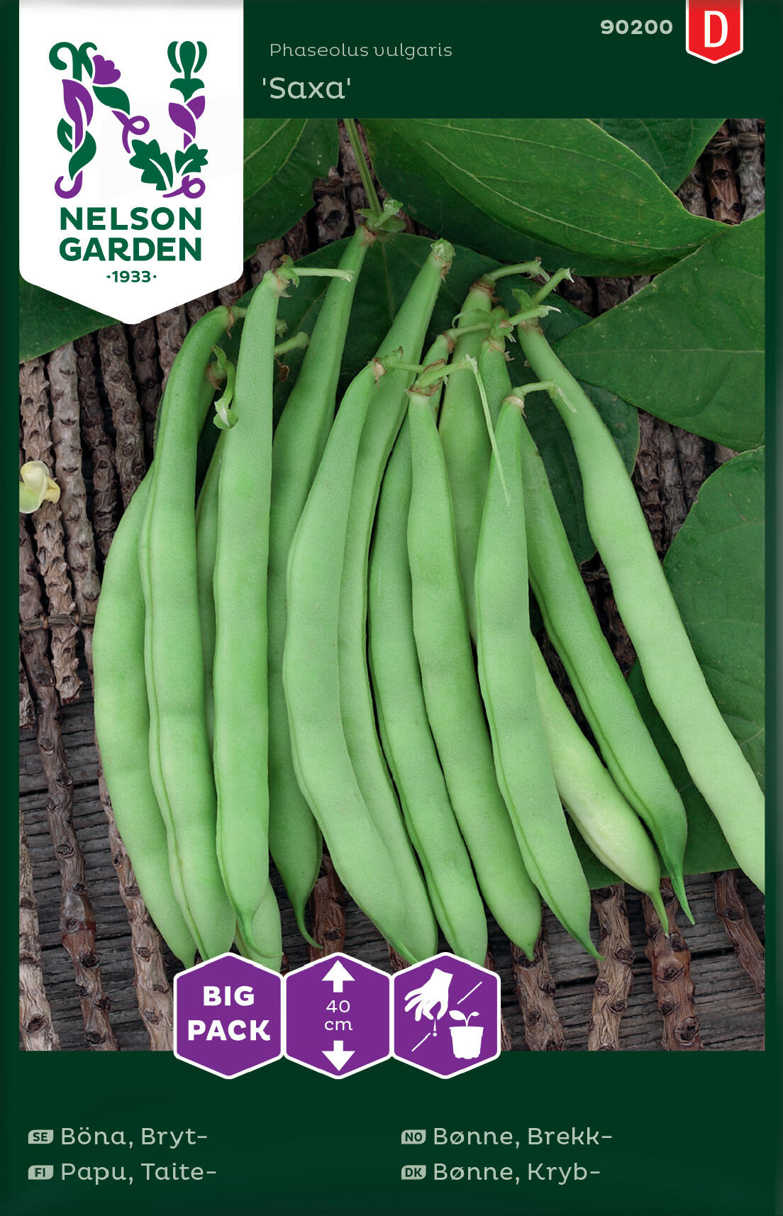 Brekkbønne 'Saxa' - storpakke